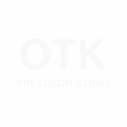 OTK Precision Strips logo in white lettering on transparent background